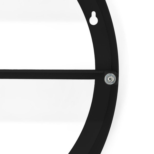 Melns metāla piekarams/ar spoguli vannas istabas skapis 55x55 cm Sonnet – Spinder Design-image-3