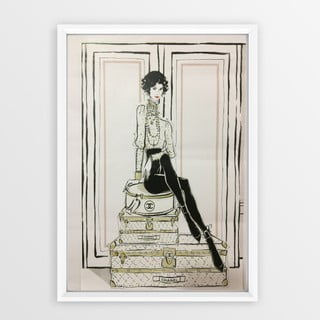 Sienas glezna rāmī Piacenza Art Chanel Suitcase, 23 x 33 cm