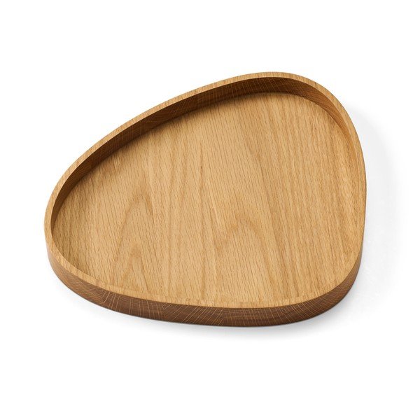 Dabīga toņa dekoratīva koka uzglabāšanas kaste 26x23x3 cm Curve L – LIND DNA-image-2