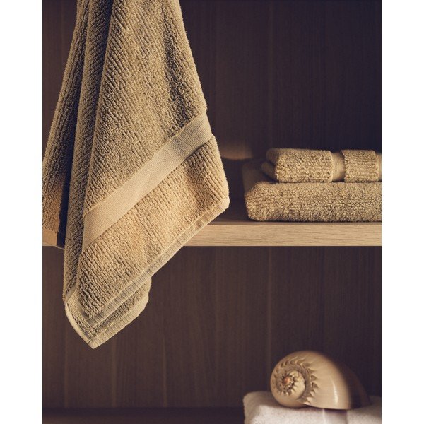 Zaļš frotē kokvilnas dvielis 50x90 cm Olvira – Kave Home-image-2