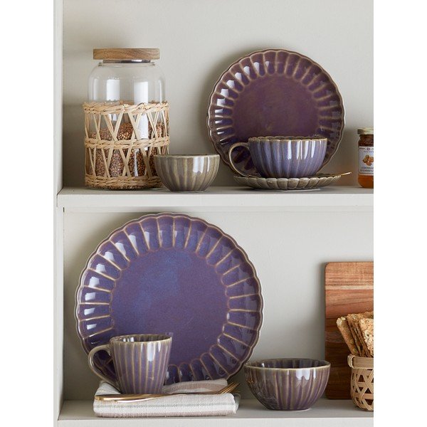 Tumši violets akmensmasas šķīvis ø 27 cm Latina – Bloomingville-image-2