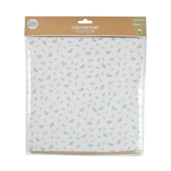 Balta kokvilnas bērnu sega 75x75 cm Koala – Bébé Douceur-image-2