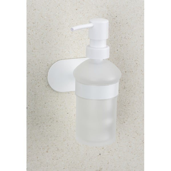 Balts stikla pašlīmējošs ziepju dozators 200 ml Orea – Wenko-image-1