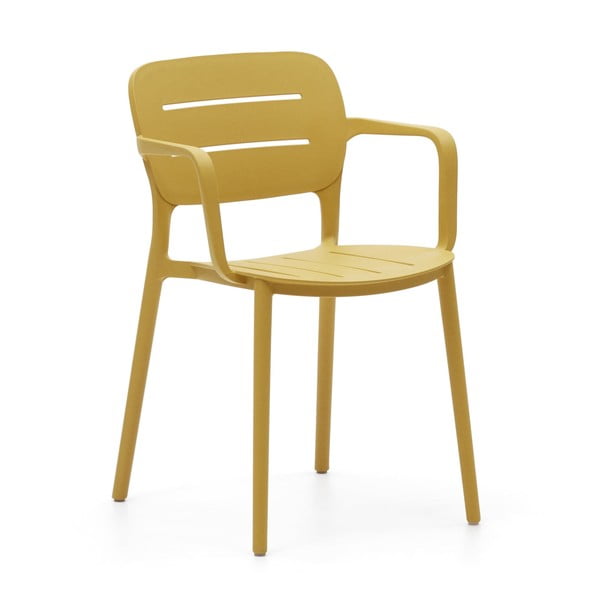 Dzeltens plastmasas dārza krēsls Morella – Kave Home