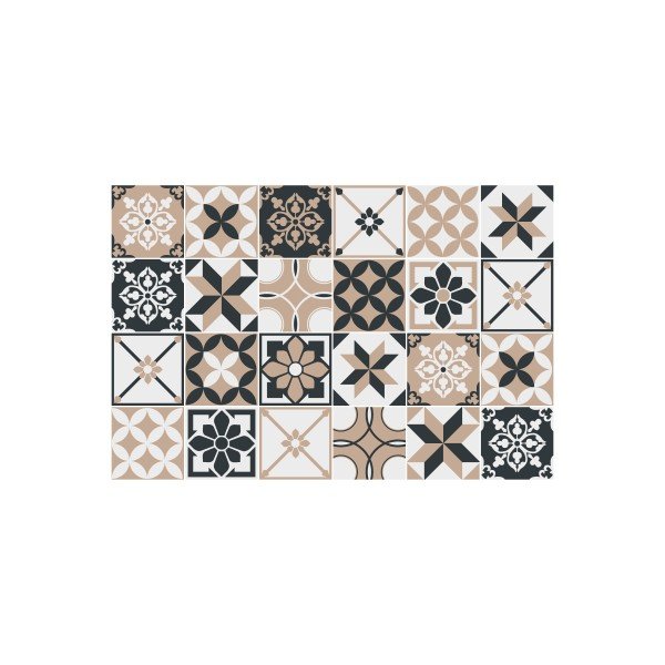 24 sienu uzlīmju komplekts Ambiance Azulejos Aldonio, 15 x 15 cm-image-2