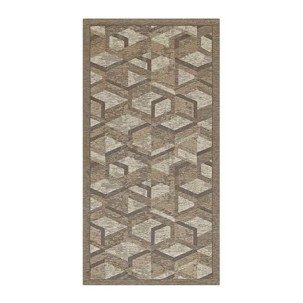 Pelēkbrūns paklājs Floorita Hypnotik, 55 x 115 cm