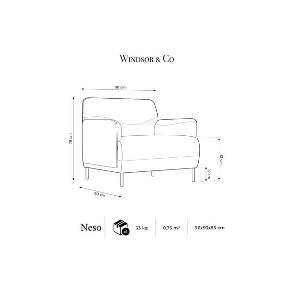 Rozā atpūtas krēsls Windsor & Co Sofas Neso-image-4