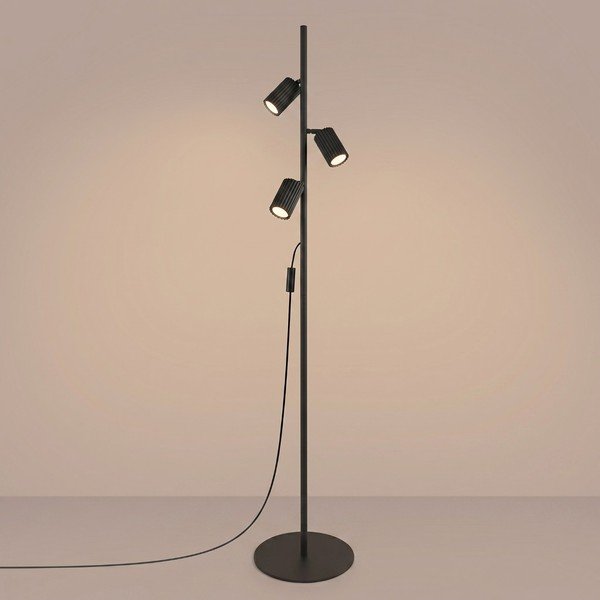 Melna alumīnija stāvlampa ar saliekamu konstrukciju (augstums 155 cm) Gleam – Sollux-image-4