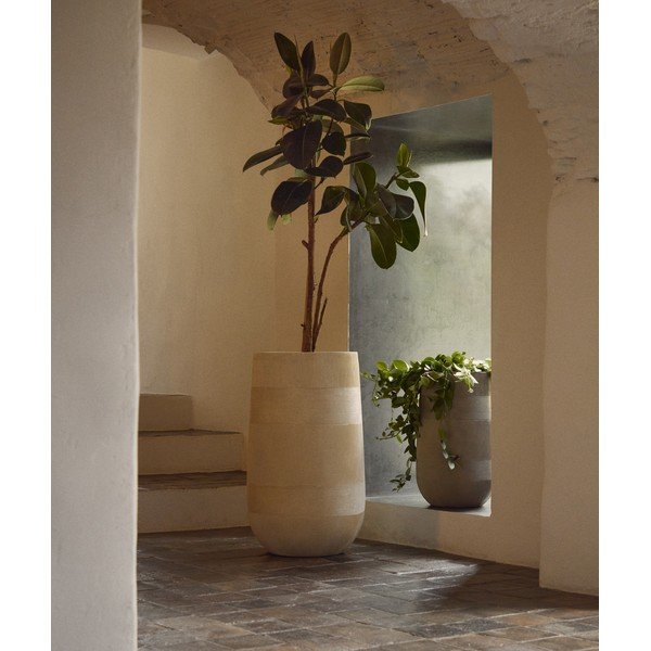 Puķu poda apvalki (2 gab.) no cementa ø 45 cm Tival – Kave Home-image-1