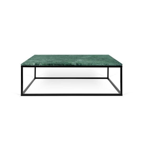 Zaļš marmora kafijas galdiņš ar melnām kājām TemaHome Prairie, 75 x 32 cm