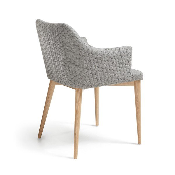 Gaiši pelēks ēdamistabas krēsls Kave Home Danai-image-2