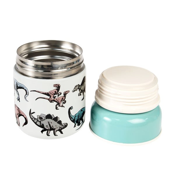 Zils/krēmkrāsas termoss pārtikai/bērnu 280 ml Prehistoric Land – Rex London-image-2