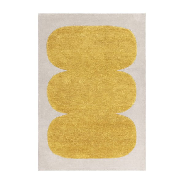 Okera dzeltens ar rokām darināts vilnas paklājs 120x170 cm Canvas – Asiatic Carpets