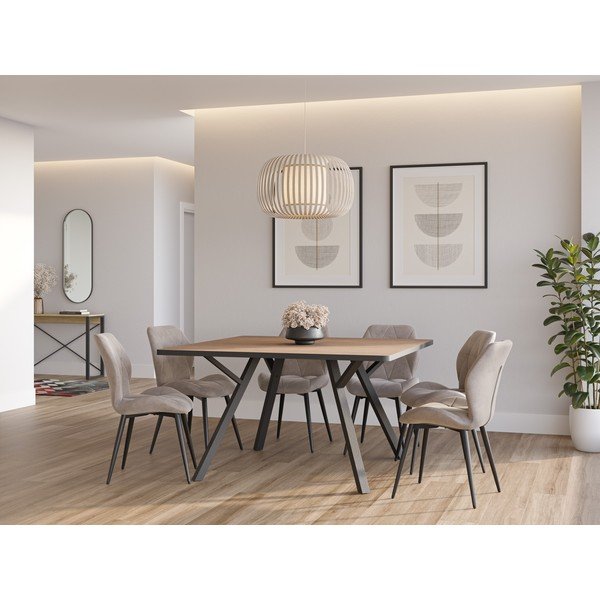 Bēši pusdienu krēsli (4 gab.) Luna – Marckeric-image-1