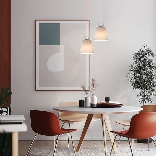 Balta piekaramā lampa ar keramikas abažūru Sewilla – Candellux Lighting-image-1