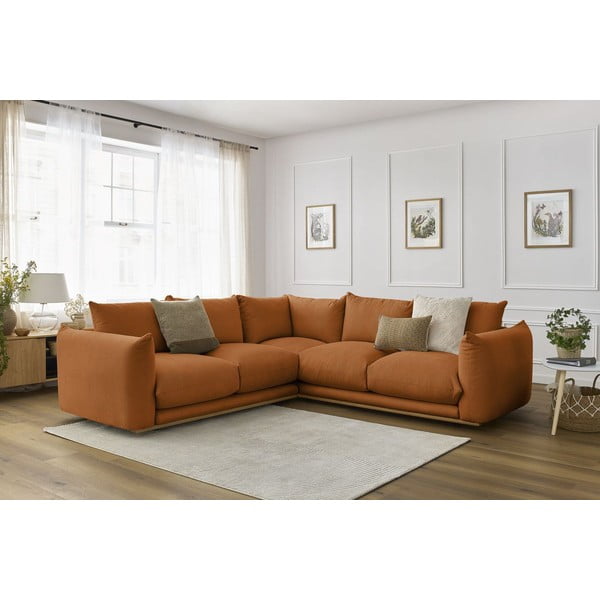 Oranžs stūra dīvāns Ernest – Bobochic Paris-image-1