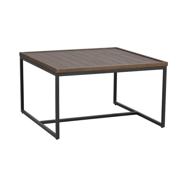 Tumši brūns žurnālgaldiņš ar ozola masīvkoka galda virsmu ø 70 cm Deerfield – Rowico-image-2