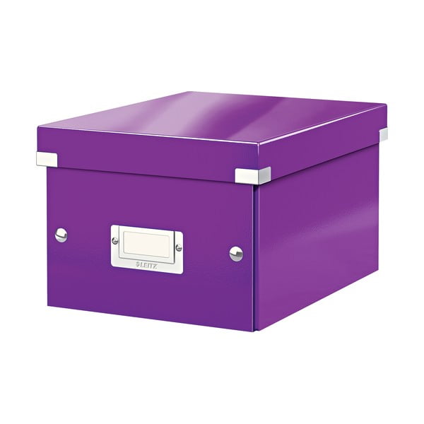 Violeta kartona uzglabāšanas kaste ar vāku 22x28x16 cm Click&Store – Leitz
