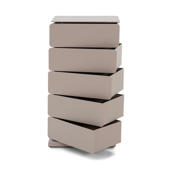 Pelēkbrūna metāla kumode 37x72x26 cm Joey – Spinder Design-image-2