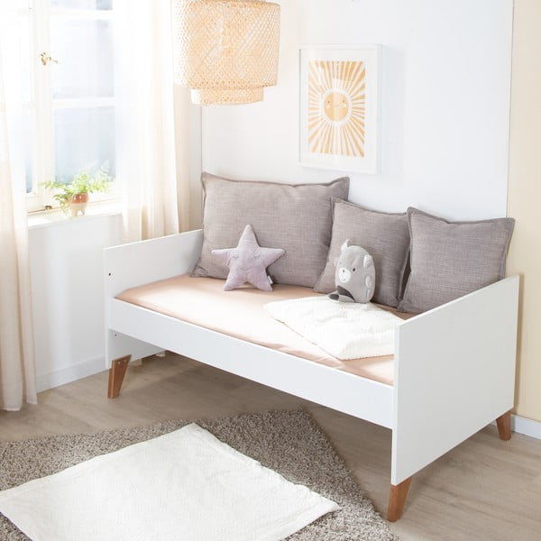 Balta/dabīga toņa bērnu gultiņa 70x140 cm Ole – Roba-image-2