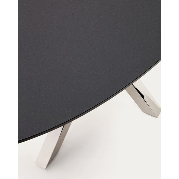 Ēdamgalds ar stikla galda virsmu 100x200 cm Argo – Kave Home-image-3