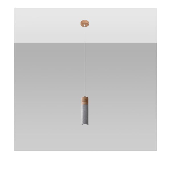 Pelēka piekaramā lampa ø 7 cm Susanna – Sollux-image-2