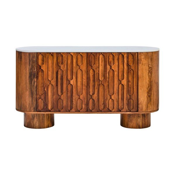 Dabīga toņa mango masīvkoka kumode 140x75x45 cm Torcino – Premier Housewares-image-1