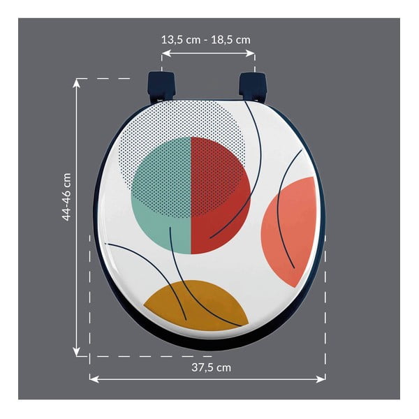 Tualetes poda sēdeklis 37 x 47 Color pop – douceur d'intérieur-image-1