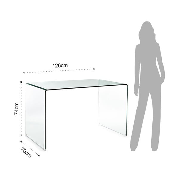 Stikla darba galds 70x126 cm Bend – Tomasucci-image-4
