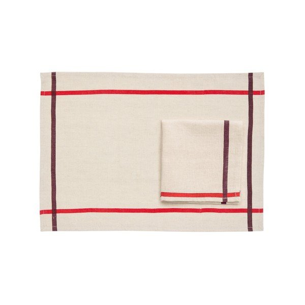 Galda paliktņi (2 gab.) no lina maisījuma 35x50 cm Delma – Kave Home