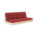 Sarkans velveta izvelkamais dīvāns 196 cm Base – Karup Design