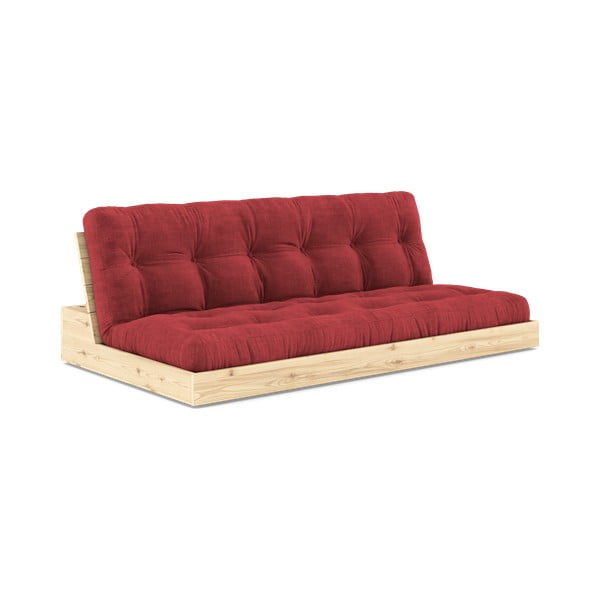 Sarkans velveta izvelkamais dīvāns 196 cm Base – Karup Design