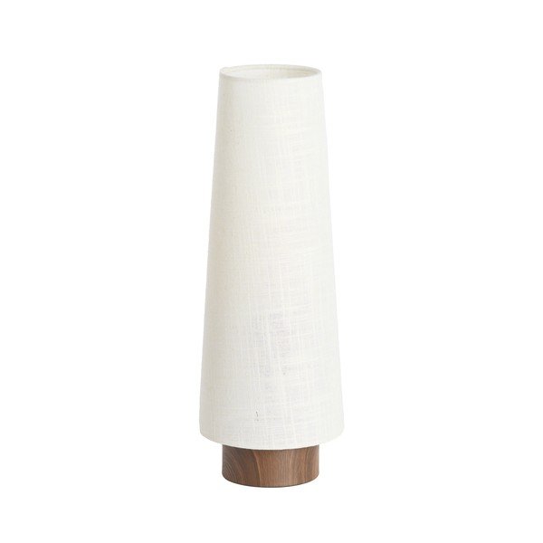 Krēmkrāsas metāla galda lampa ar auduma abažūru (augstums 42 cm) Howie – Light & Living