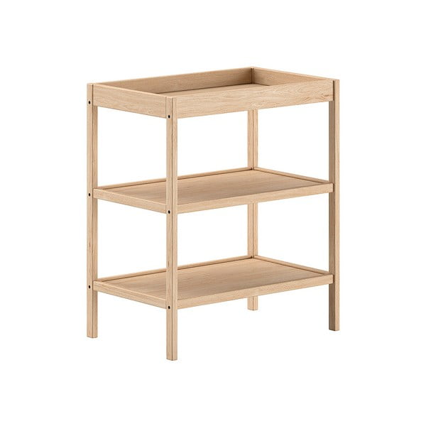 Dabīga toņa dižskābarža masīvkoka pārtinamais galds Dino – Vipack