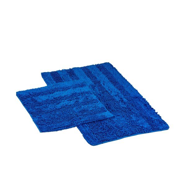 Tumši zili vannas istabas paklājiņi (2 gab.) 60x100 cm Luxury Softy – Foutastic