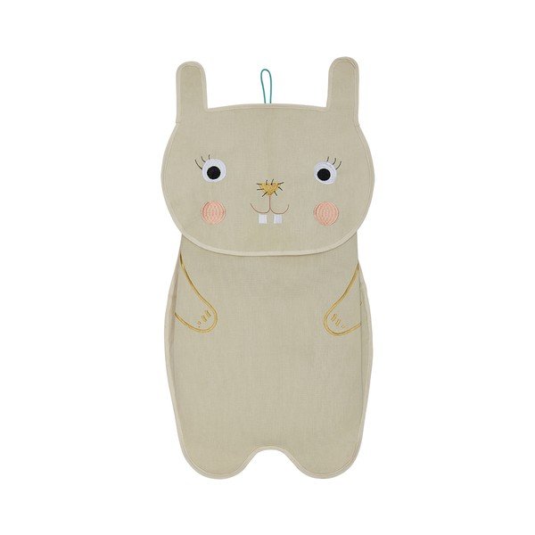 Krēmkrāsas tekstila piekaramais organizators 40x1x82 cm Darling Rabbit – OYOY Mini