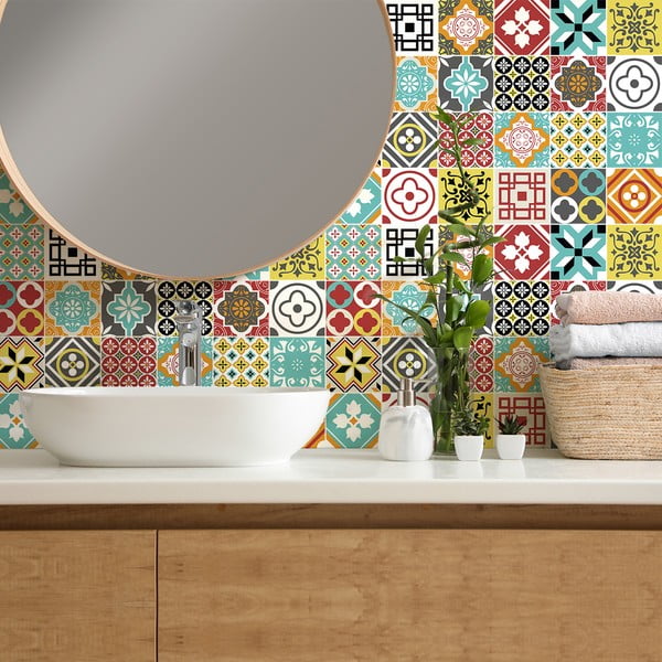 Sienas uzlīmju komplekts (24 gab.) Ambiance Montecito, 15 x 15 cm-image-3