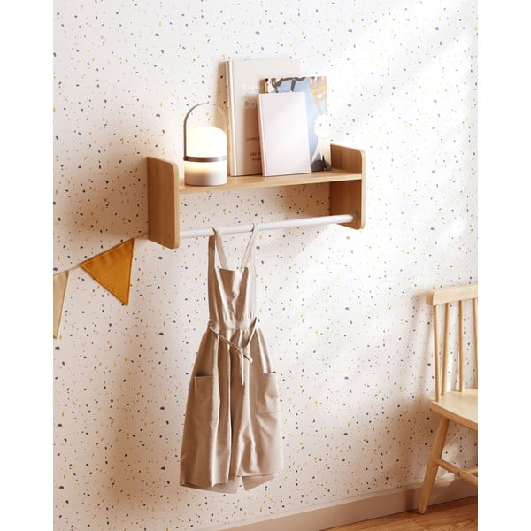 Dabīga toņa priedes masīvkoka sienas bērnu drēbju pakaramais 52,5x20 cm Florentina – Kave Home-image-1
