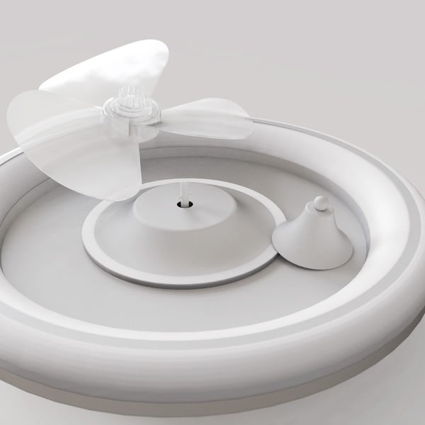 Balta LED griestu lampa ar tālvadību/ar ventilatoru Alan – SULION-image-4