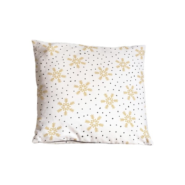 Dekoratīvais spilvens ar Ziemassvētku motīvu 45x45 cm Golden Snowflakes – Butter Kings