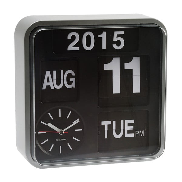 Present Time Mini Flip sudraba pulkstenis
