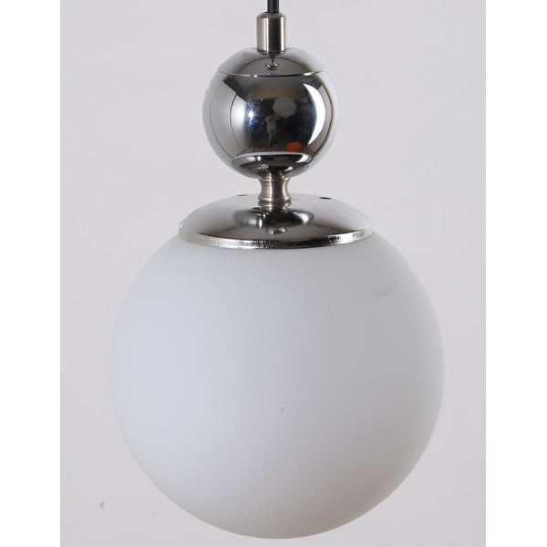 Sudraba krāsas piekaramā lampa ar stikla abažūru ø 15 cm Marble – Squid Lighting-image-1
