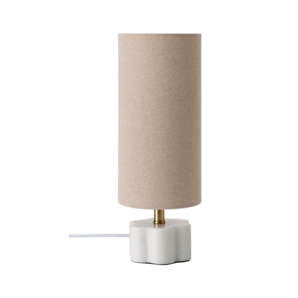 Balta/bēša lina galda lampa (augstums 33 cm) Joline – Ellos Home