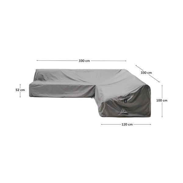 Dārza mēbeļu aizsargpārvalks 330x330x100 cm Iria – Kave Home-image-4