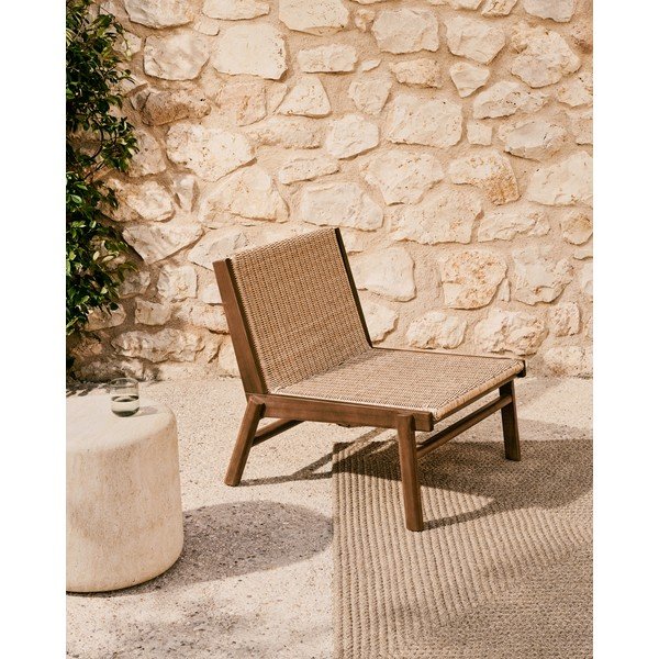 Dabīga toņa masīvkoka dārza atpūtas krēsls Itani – Kave Home-image-1