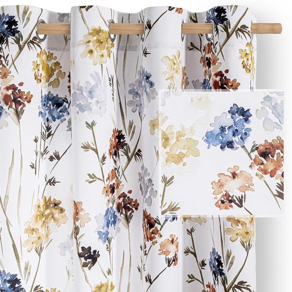 Balts daļēji gaismu necaurlaidīgs aizkars 135x250 cm Solkone – Restilo