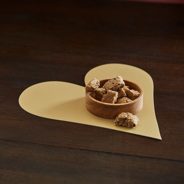 Galda paliktnis no ekoloģiskās ādas 30x30 cm Heart Hippo – LIND DNA-image-1