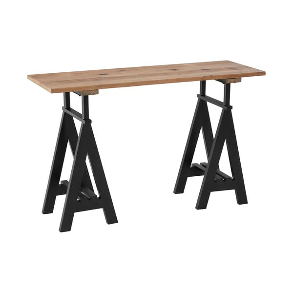 Dabīga toņa konsoles galds ar priedes masīvkoka galda virsmu 45x130 cm Hampstead – Premier Housewares-image-2