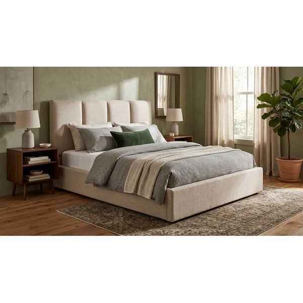 Bēša divguļamā gulta Mazzini Beds Juniper, 160 x 200 cm-image-1
