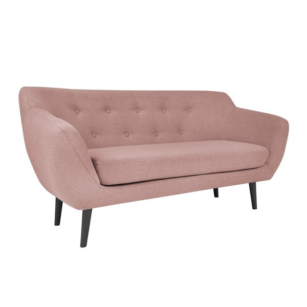 Rozā dīvāns Mazzini Sofas Piemont, 158 cm